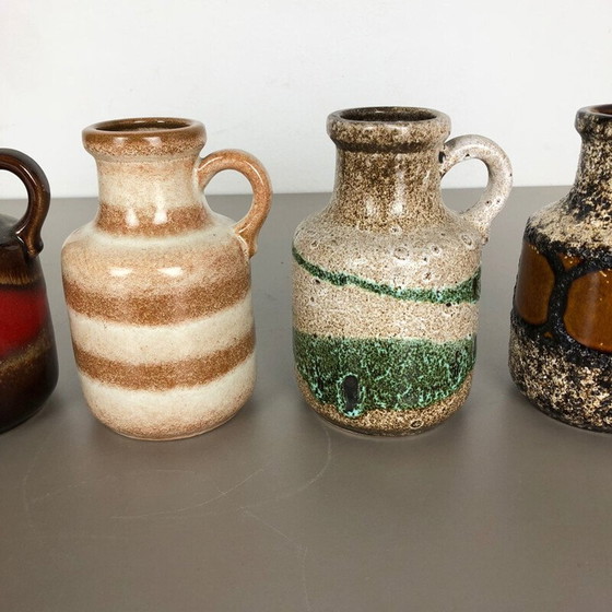 Image 1 of Ensemble de 5 vases vintage en céramique de Scheurich, Allemagne 1970