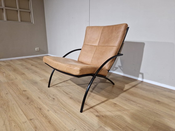 Image 1 of Harvink - Fauteuil Oncle Sam - Cognac - Cuir - Design