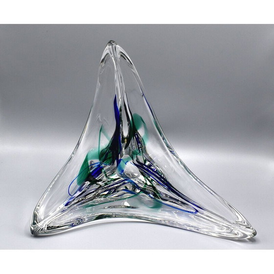 Image 1 of Bol en verre vintage par Max Verboeket pour Maastricht Kristalunie, 1960s