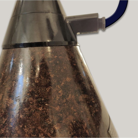 Image 1 of Suite de 3 suspensions d'atelier en bakélite Narva Artas Arnstadt-DDR 1950