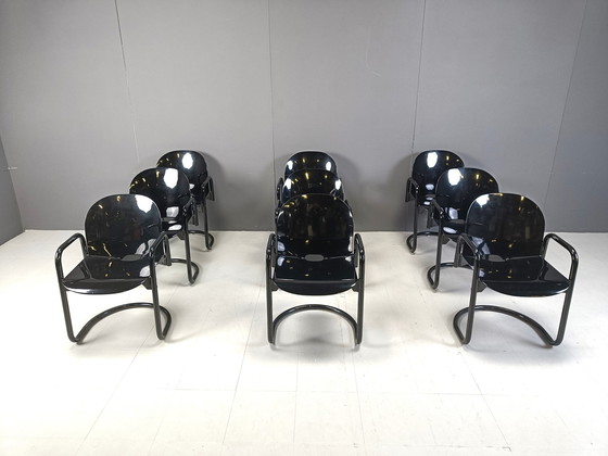 Image 1 of Chaises de salle à manger Dialogo par Tobia Scarpa, 1970S - Ensemble de 9