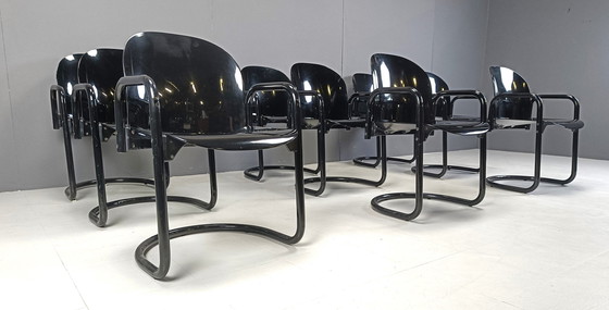 Image 1 of Chaises de salle à manger Dialogo par Tobia Scarpa, 1970S - Ensemble de 9