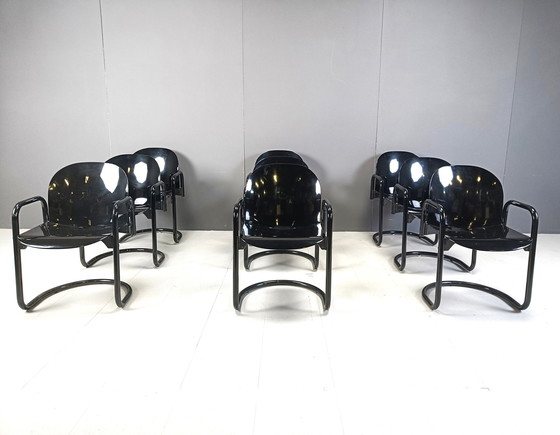 Image 1 of Chaises de salle à manger Dialogo par Tobia Scarpa, 1970S - Ensemble de 9