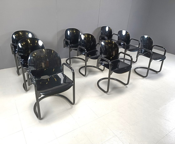 Image 1 of Chaises de salle à manger Dialogo par Tobia Scarpa, 1970S - Ensemble de 9