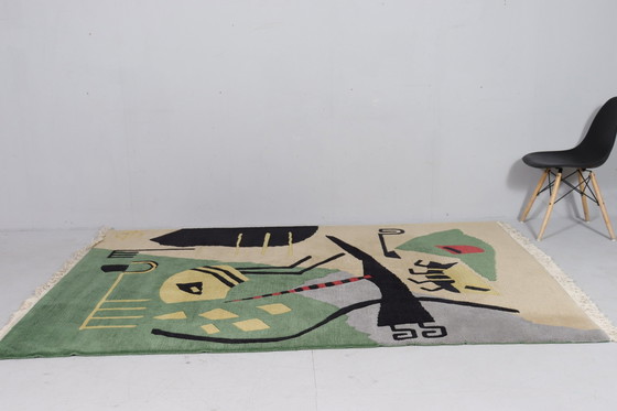 Image 1 of Tapis d'artiste dans le style de Vassily Kandinsky, années 1980