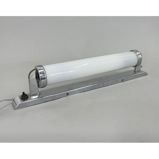 Lampe murale Bauhaus vintage en chrome, années 1930