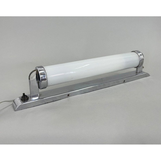 Image 1 of Lampe murale Bauhaus vintage en chrome, années 1930