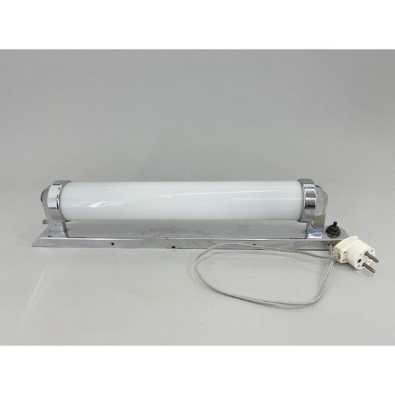 Image 1 of Lampe murale Bauhaus vintage en chrome, années 1930