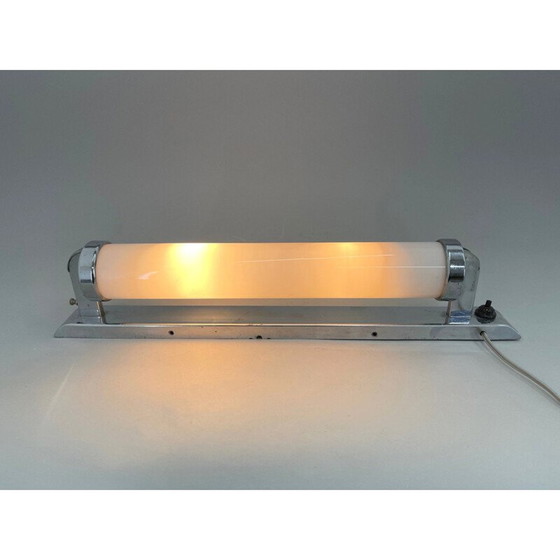 Image 1 of Lampe murale Bauhaus vintage en chrome, années 1930