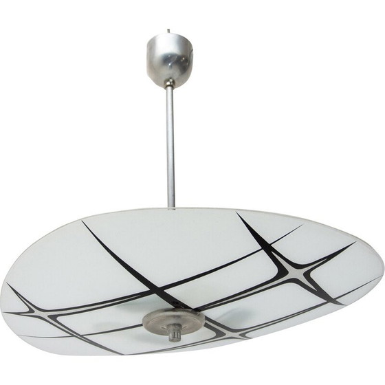 Image 1 of Lampe suspendue chromée vintage, Tchécoslovaquie 1950-1960