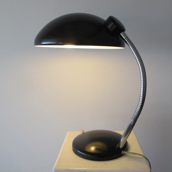 Image 1 of Lampe de table noire vintage, 1950