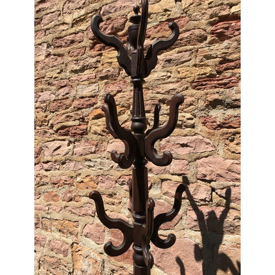 Image 1 of Porte-manteau vintage en chêne et zinc