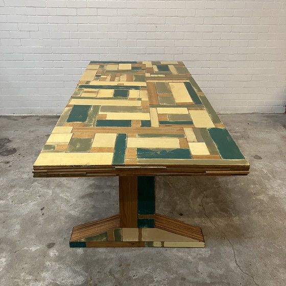 Image 1 of Table design en bois de rebut Piet Hein Eek Style