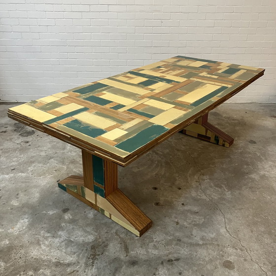 Image 1 of Table design en bois de rebut Piet Hein Eek Style