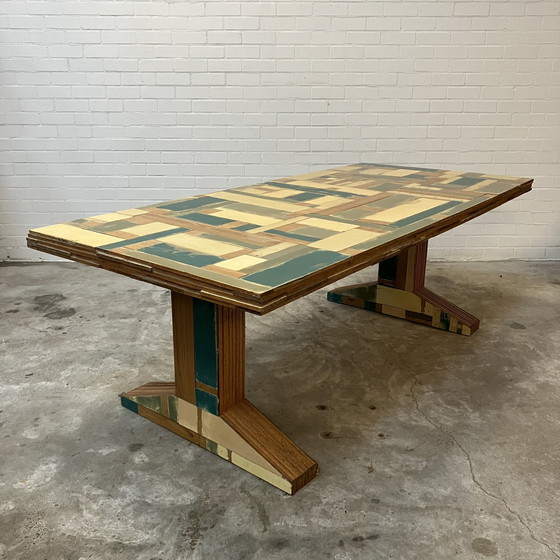 Image 1 of Table design en bois de rebut Piet Hein Eek Style