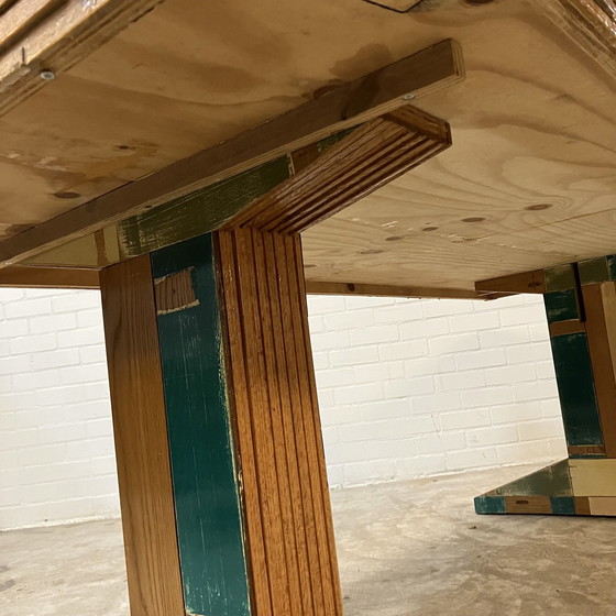 Image 1 of Table design en bois de rebut Piet Hein Eek Style