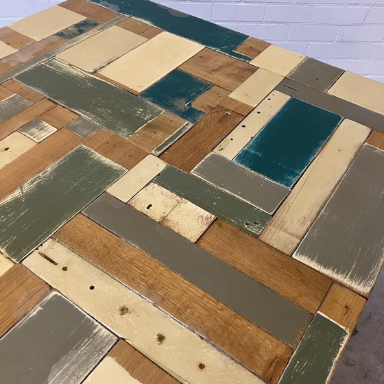 Image 1 of Table design en bois de rebut Piet Hein Eek Style