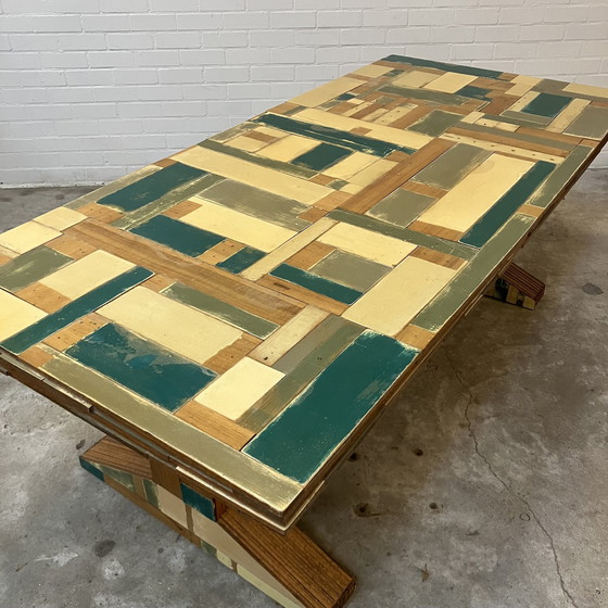 Image 1 of Table design en bois de rebut Piet Hein Eek Style