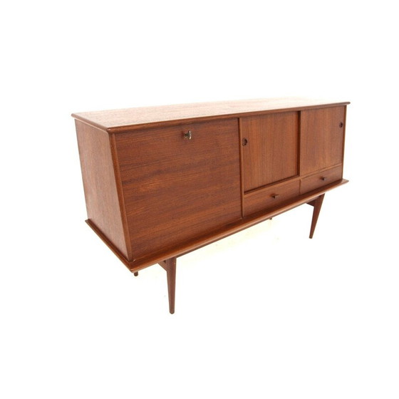 Image 1 of Buffet vintage "Model 415" en formica rouge par Svante Skogh pour Abrahamssons Möbelfabrik, Suède 1960