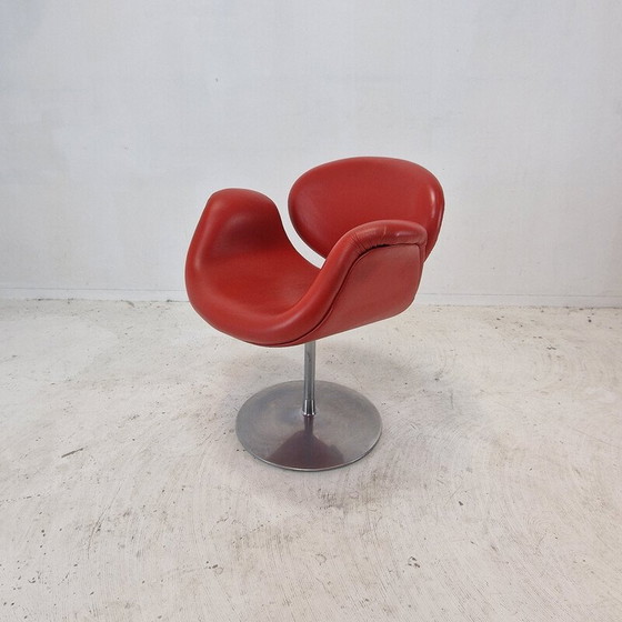 Image 1 of Ensemble de 4 fauteuils Tulipe vintage en métal massif et bois par Pierre Paulin pour Artifort, Pays-Bas 1980