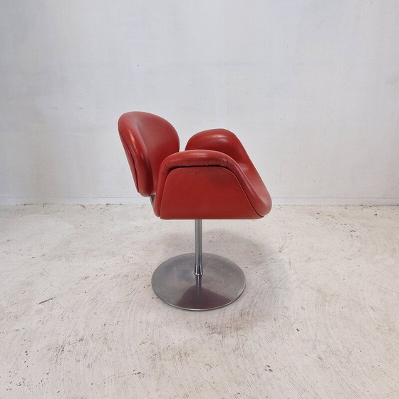 Image 1 of Ensemble de 4 fauteuils Tulipe vintage en métal massif et bois par Pierre Paulin pour Artifort, Pays-Bas 1980