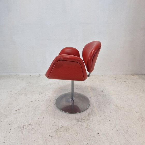 Image 1 of Ensemble de 4 fauteuils Tulipe vintage en métal massif et bois par Pierre Paulin pour Artifort, Pays-Bas 1980