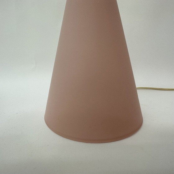 Image 1 of Lampe de table vintage Teepee en verre rose par Sce, France 1970