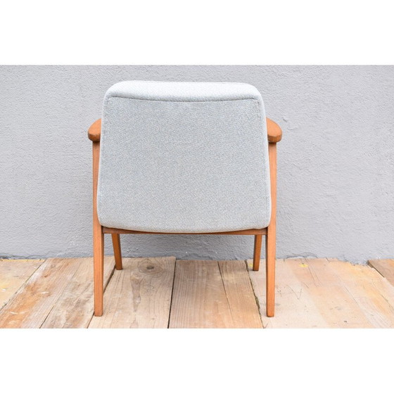Image 1 of Fauteuil vintage bleu clair par Józef Chierowski pour lDolnoslaska Swiebodzice, Pologne 1960