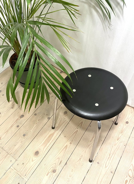 Se 38 Tabouret en acier tubulaire Empilable Wilde+Spieth Egon Eiermann Mid Century