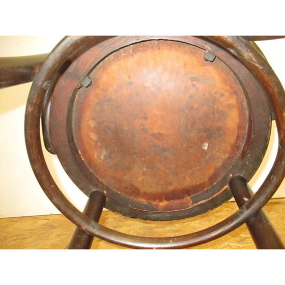 Image 1 of Fauteuil bistrot vintage en hêtre naturel