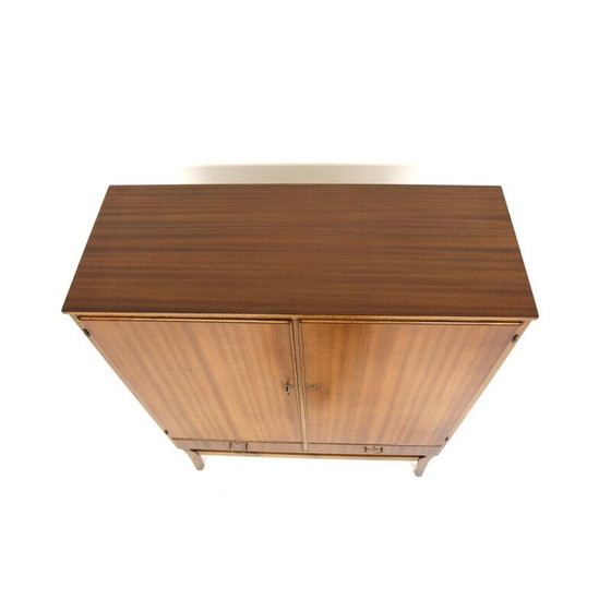 Image 1 of Armoire vintage en acajou et hêtre, daim 1960