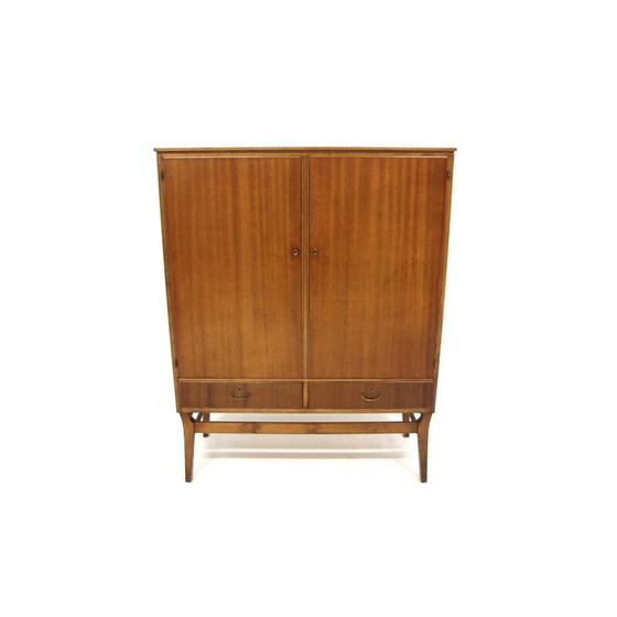 Image 1 of Armoire vintage en acajou et hêtre, daim 1960