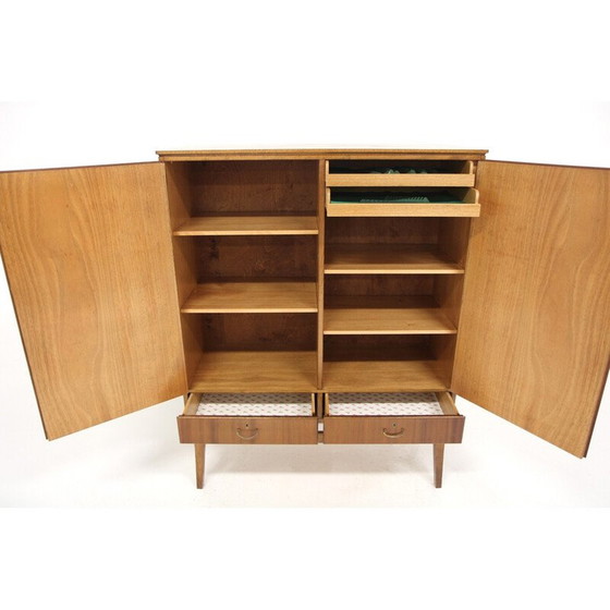 Image 1 of Armoire vintage en acajou et hêtre, daim 1960