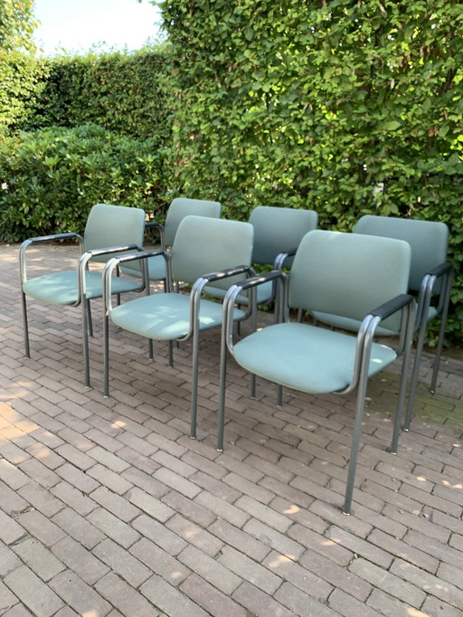 6x Chaise tubulaire Car Katwijk