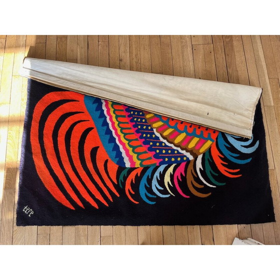 Image 1 of Tapisserie d'oiseaux vintage, 1970