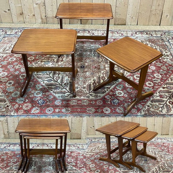 Image 1 of Tables gigognes vintage en teck, 1970