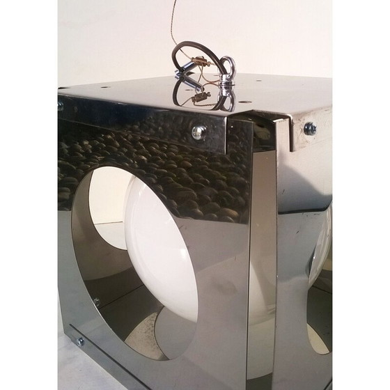 Image 1 of Lampe suspendue cubique vintage par Paolo Tiche pour Sirrah, 1970