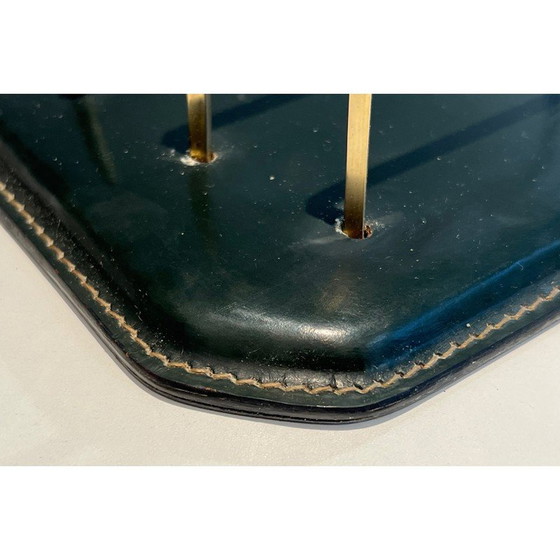 Image 1 of Porte-revues vintage en cuir matelassé, France 1950