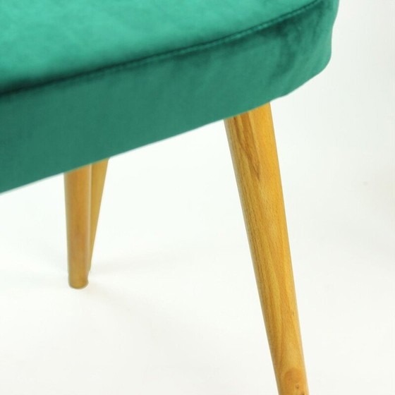 Image 1 of Ensemble de 4 chaises de salle à manger vintage en velours par Oswald Haerdtl pour Ton, Tchécoslovaquie années 1950