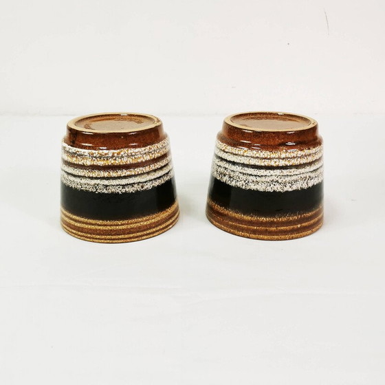 Image 1 of Paire de pots de fleurs en céramique vintage de Scheurich, Allemagne, années 1960