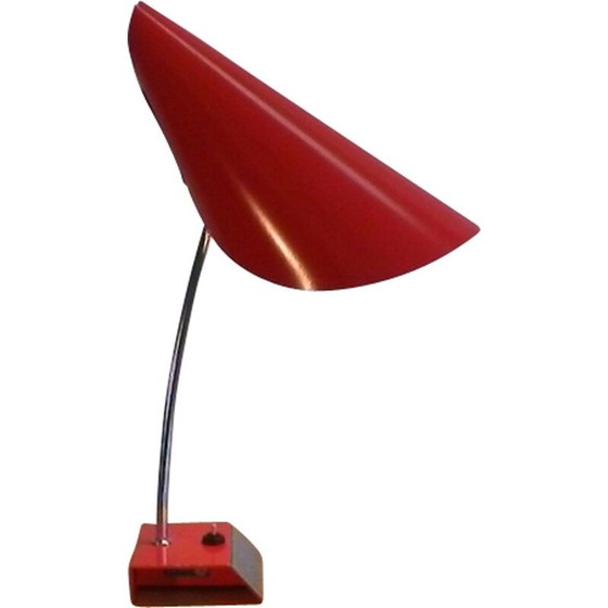 Image 1 of Lampe à poser vintage rouge de Josef Hurka - années 1950
