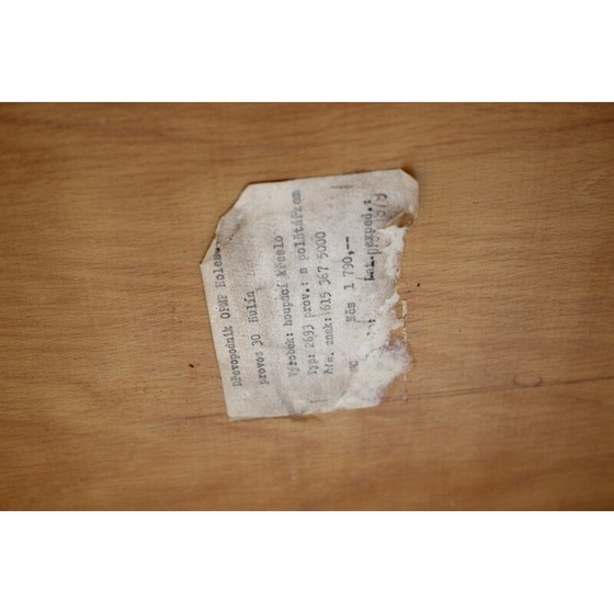 Image 1 of Chaise à bascule vintage en bois, Tchécoslovaquie 1960