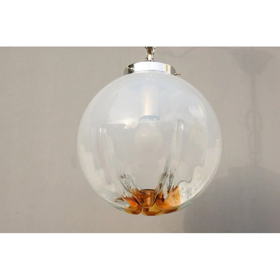 Image 1 of Pendentif vintage en verre murano lazmp "Mazzega Sphere", Italie 1970