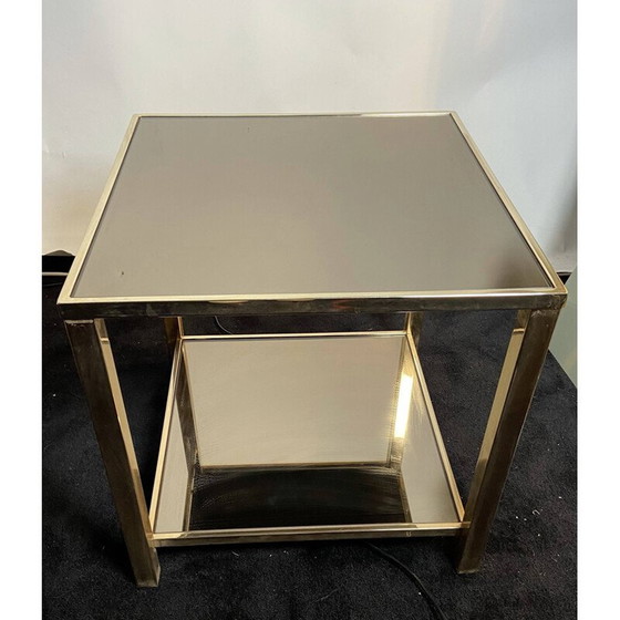 Image 1 of Paire de tables basses vintage "Belgo Chrom" en laiton