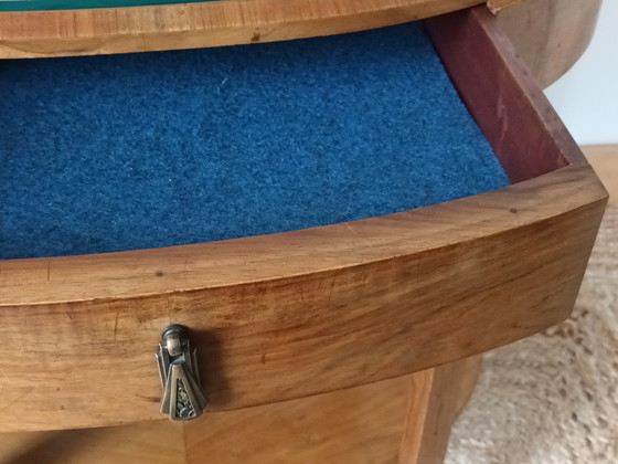 Image 1 of Table Guéridon Art Déco En Noyer