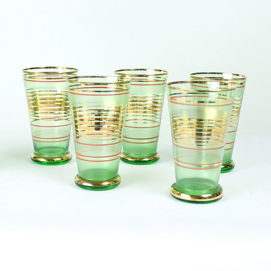 Image 1 of Set de verres à boire vintage par Borske Sklo, Tchécoslovaquie 1960