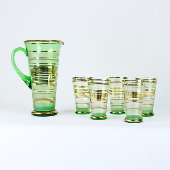 Image 1 of Set de verres à boire vintage par Borske Sklo, Tchécoslovaquie 1960