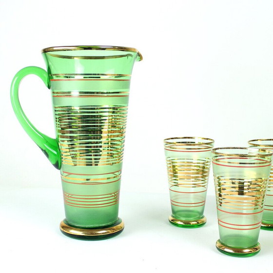 Image 1 of Set de verres à boire vintage par Borske Sklo, Tchécoslovaquie 1960