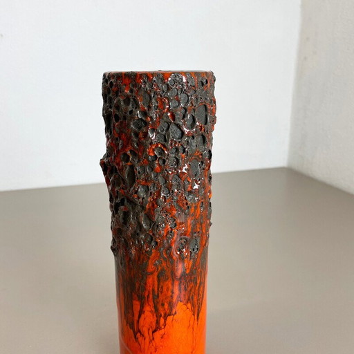 Vase vintage en céramique de lave grasse pour Otto Ceramic, Allemagne 1970