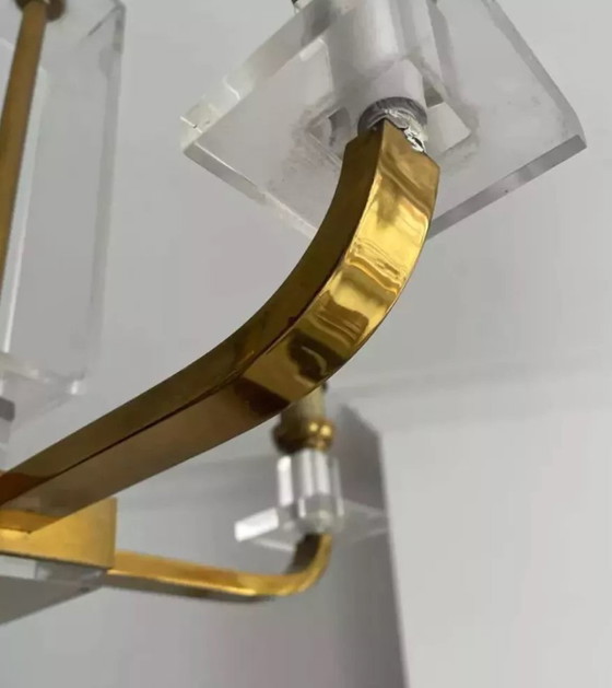 Image 1 of Lustre En Laiton France 1970